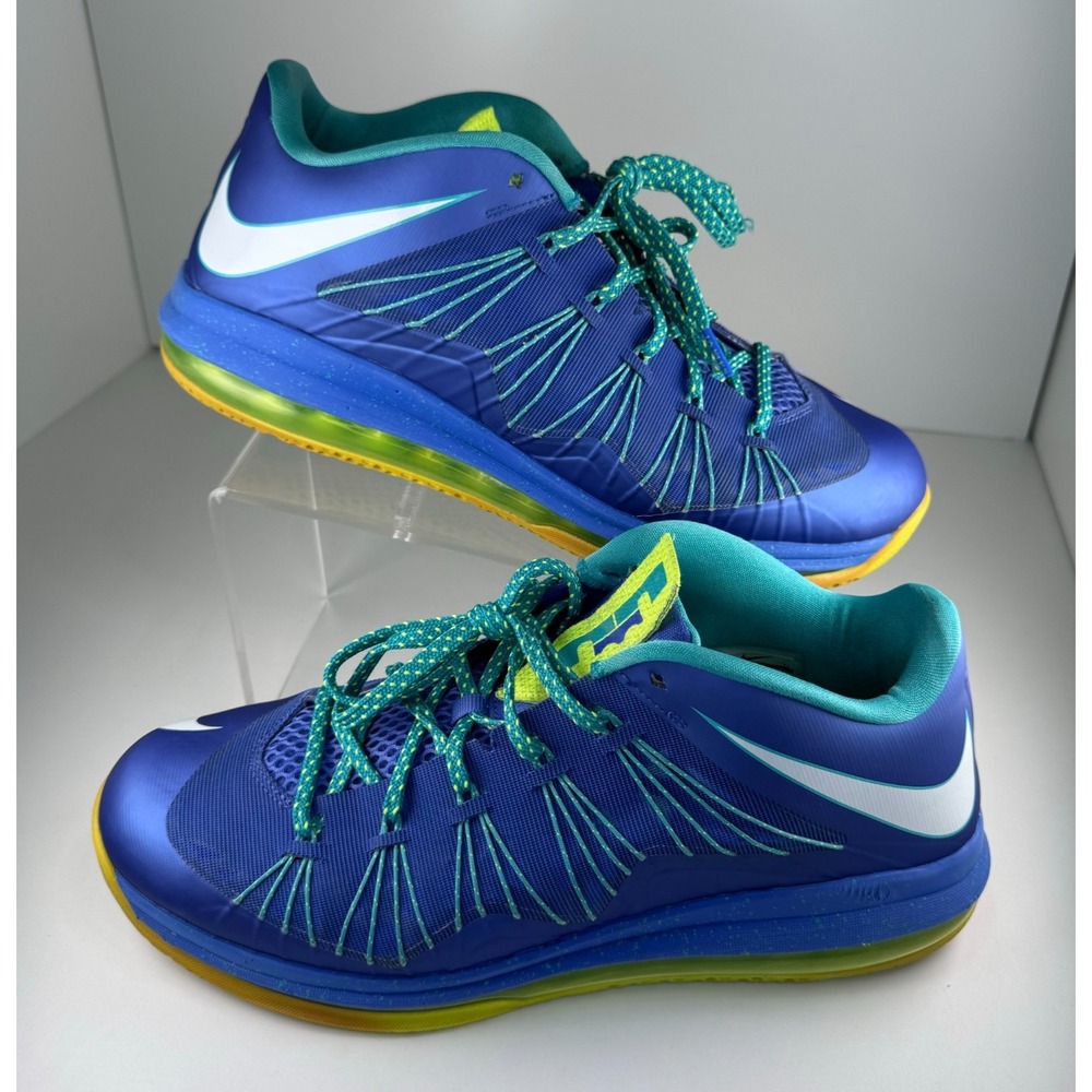 Nike Air Max LeBron 10 Low Sprite Men's Size 12 Sneakers 2013 Blue 579765-500